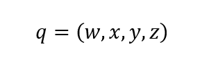 Quaternion as a tuple